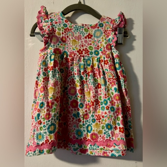Mud Pie Other - Mud Pie Floral Kids Dress - Pink and Blue